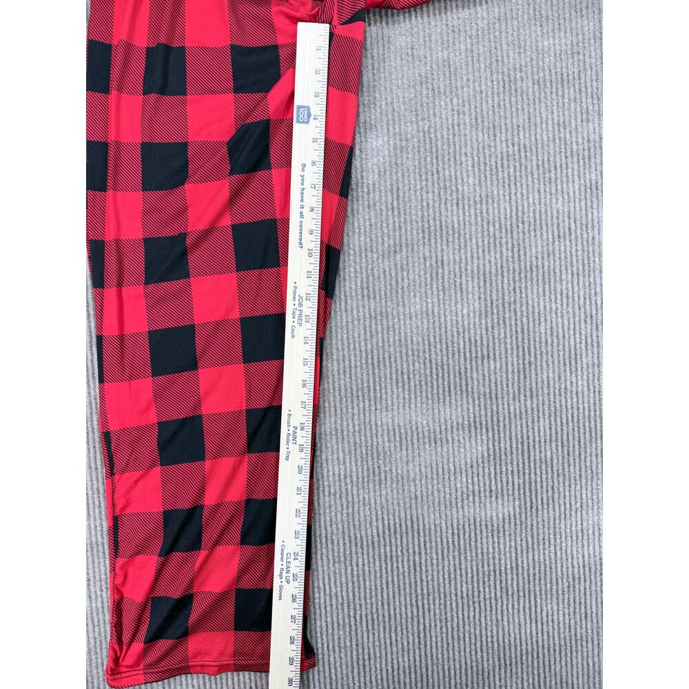 Jammies For Your Families Pajamas Womens L Black Merry Crew Plaid Buffalo Check - Picture 12 of 12